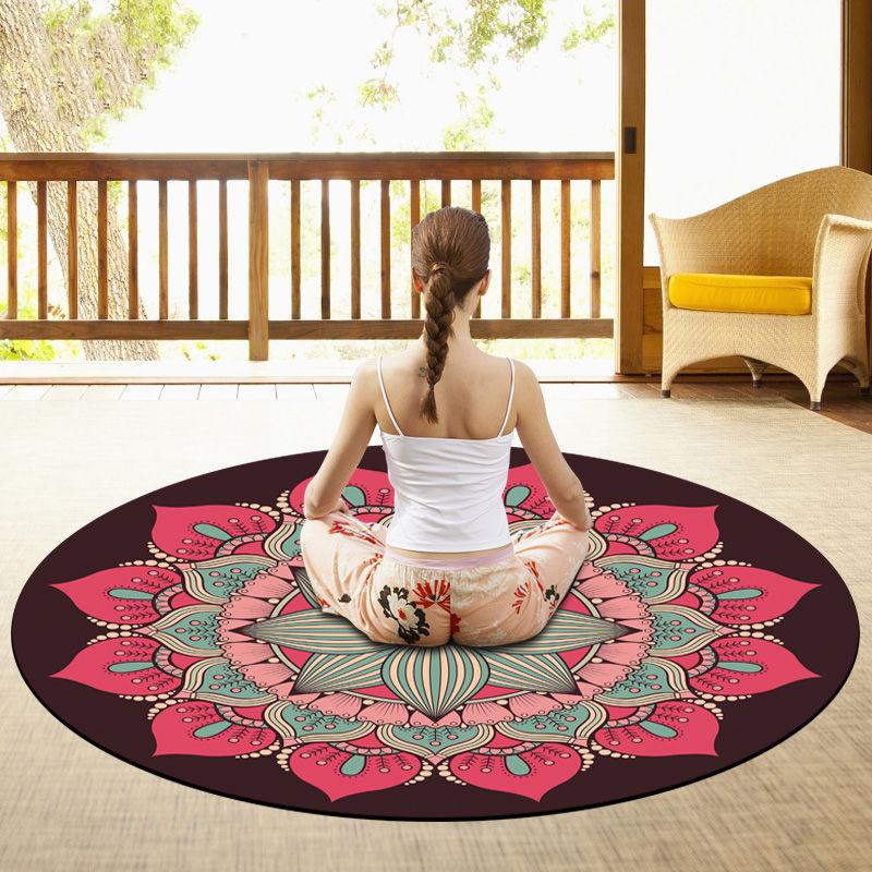 Round Yoga Mat - Natural Rubber